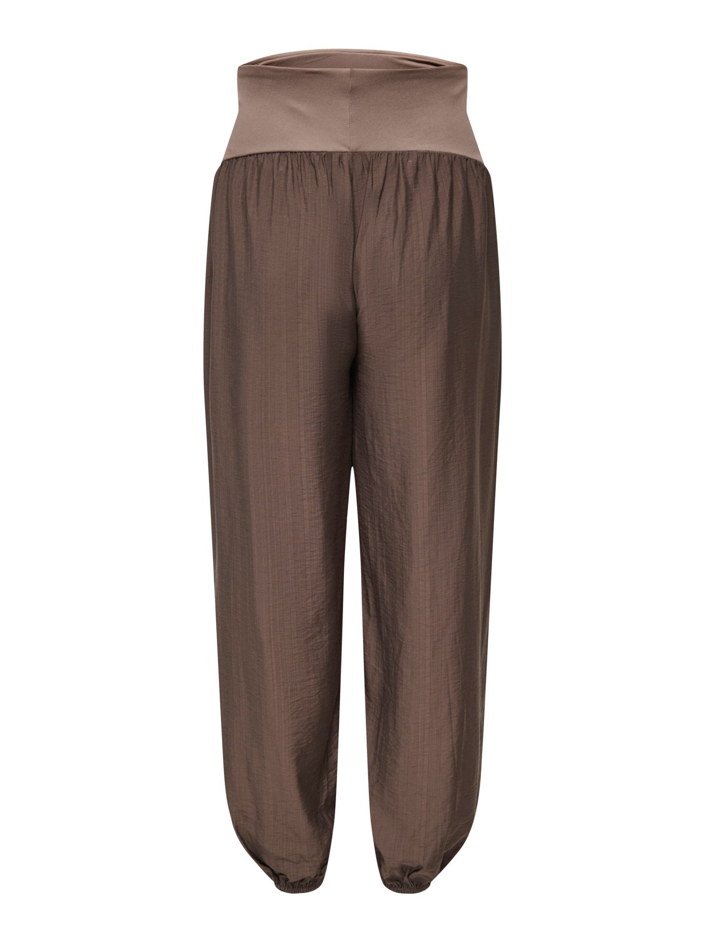 Only Maternity Loosefit Harémové kalhoty 'OLMCamillie' – hnědá