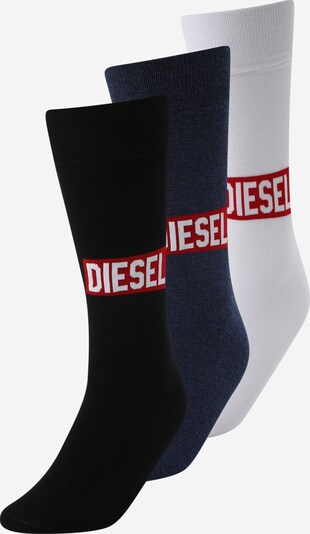 DIESEL Κάλτσες σε ναυτικό μπλε / σκούρο κόκκινο / μαύρο / λευκό, Άποψη προϊόντος