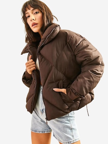 Bianco Lucci Winterjas in Bruin: voorkant