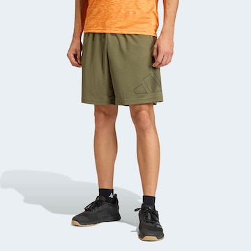 ADIDAS PERFORMANCE Regular Pants in Green: front