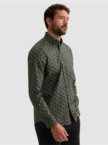 Coupe regular Chemise 'Shirt with allover print and stretch' VANGUARD en gris