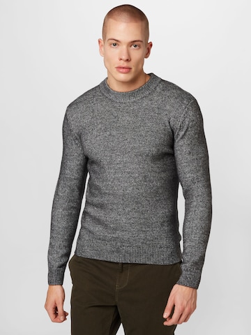 TOM TAILOR Sweater in Black: front