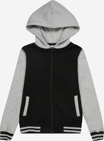 Urban Classics Zip-Up Hoodie in Black: front