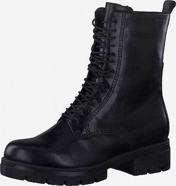 TAMARIS Lace-Up Ankle Boots in Black: front