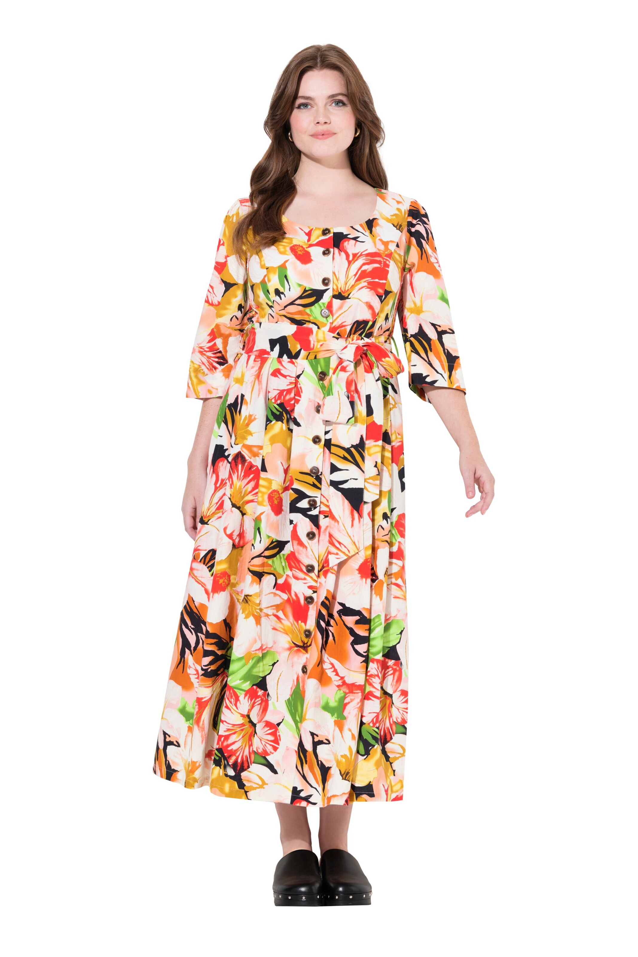 Ulla Popken Blusenkleid in Mischfarben: Vorderseite