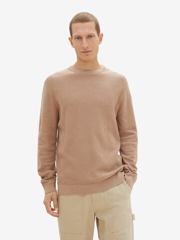 TOM TAILOR Sweater in Brown: front