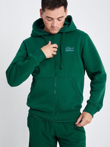 SPORTKIND Sportjas 'Unisex Zip Hoodie' in Groen