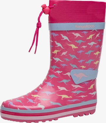 KangaROOS Rubber Boots in Pink: front