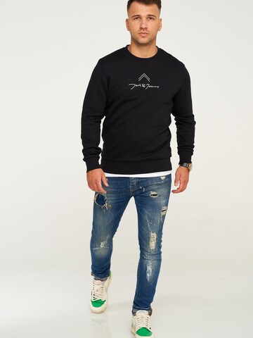 JACK JONES Sweatshirt 'JCOLABO' in Black