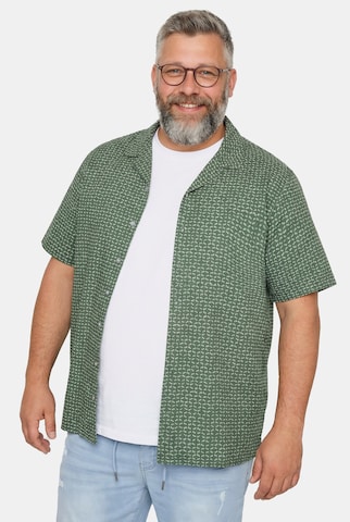 Men Plus Regular Fit Hemd in Grün