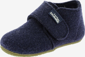Living Kitzbühel Slipper 'Filz' in Blue: front
