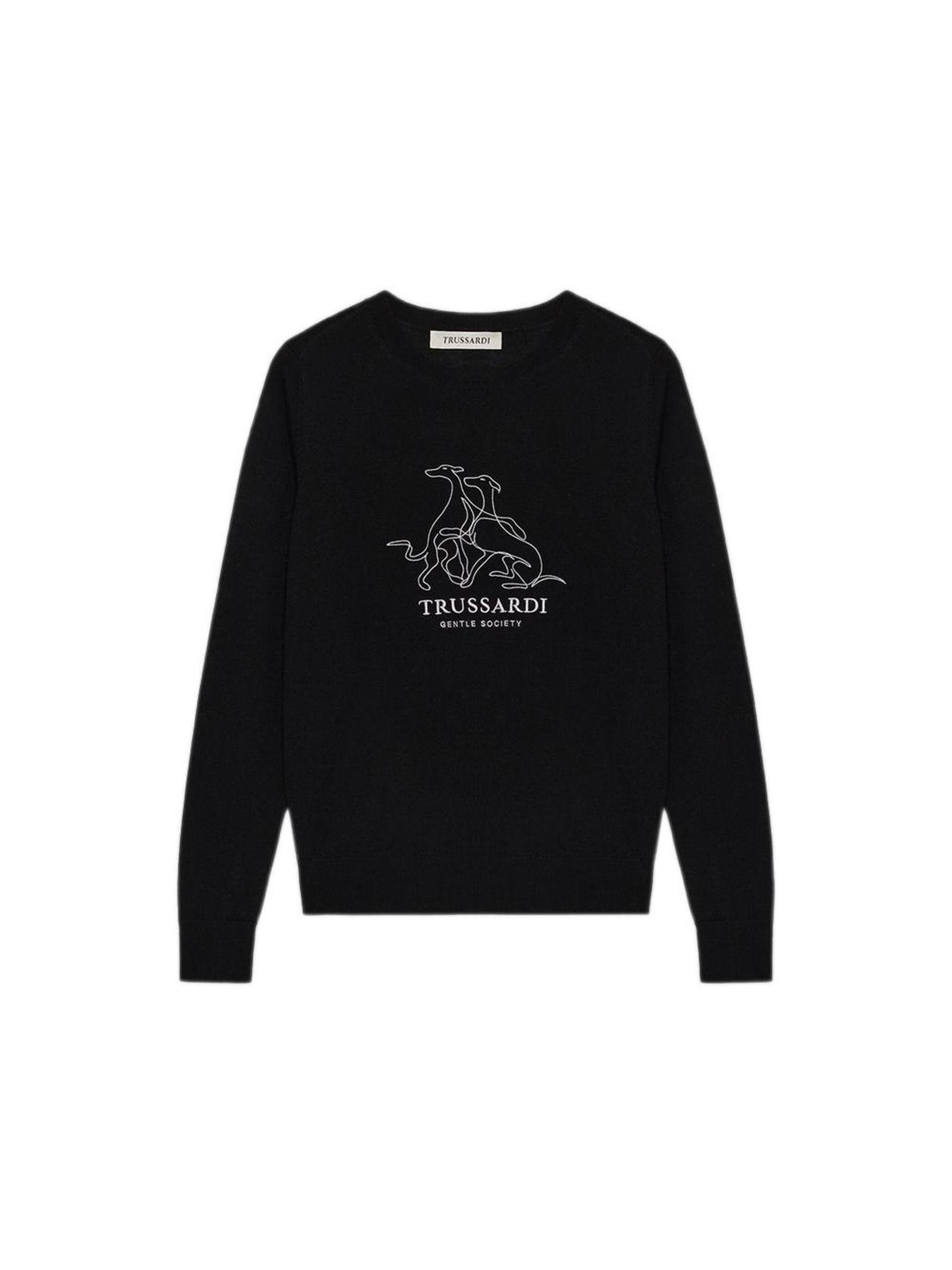 Pull-over Trussardi en noir : devant