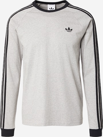 ADIDAS ORIGINALS - Camisa '3-Stripes Long Sleeve' em cinzento: frente