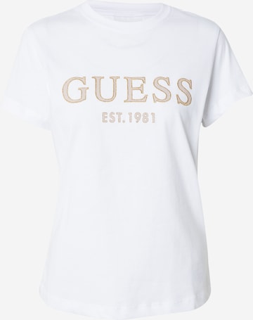 GUESS T-Shirt 'NYRA' in Weiß: predná strana