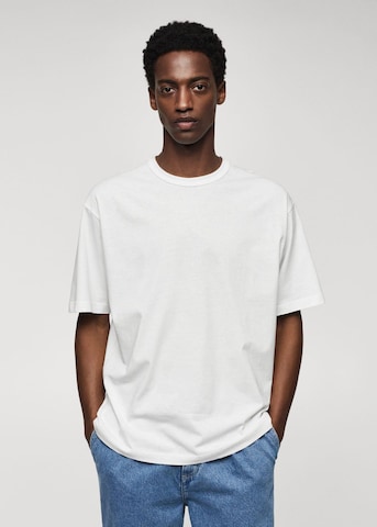 T-Shirt MANGO MAN en blanc : devant