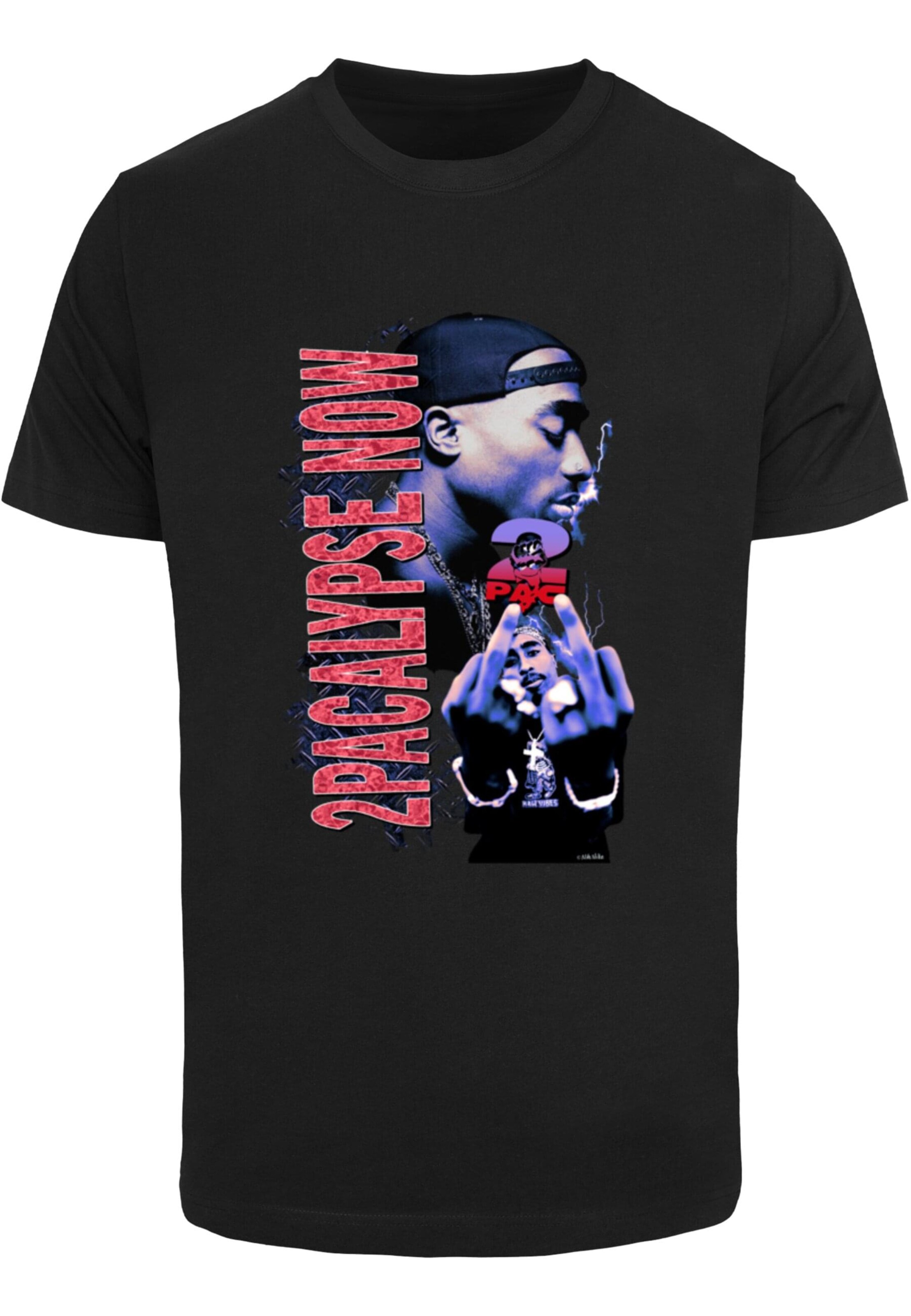 T-Shirt '2pac 2Pacalypse Now Retro' Merchcode en noir : devant