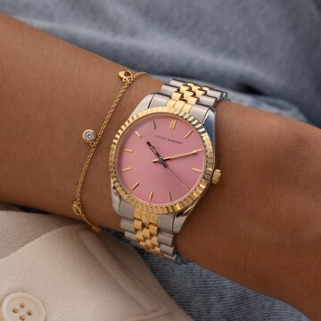 Montre à affichage analogique Violet Hamden en argent : devant