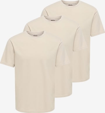 Only & Sons Shirt 'Caspian' in Beige: Vorderseite