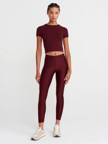 Dilvin Skinny Leggings in Red