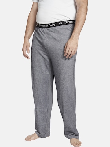 Charles Colby Pajama Pants 'LORD THYRONE' in Grey: front