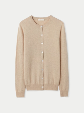 GOBI Cashmere Knit Cardigan 'Essential' in Beige: front