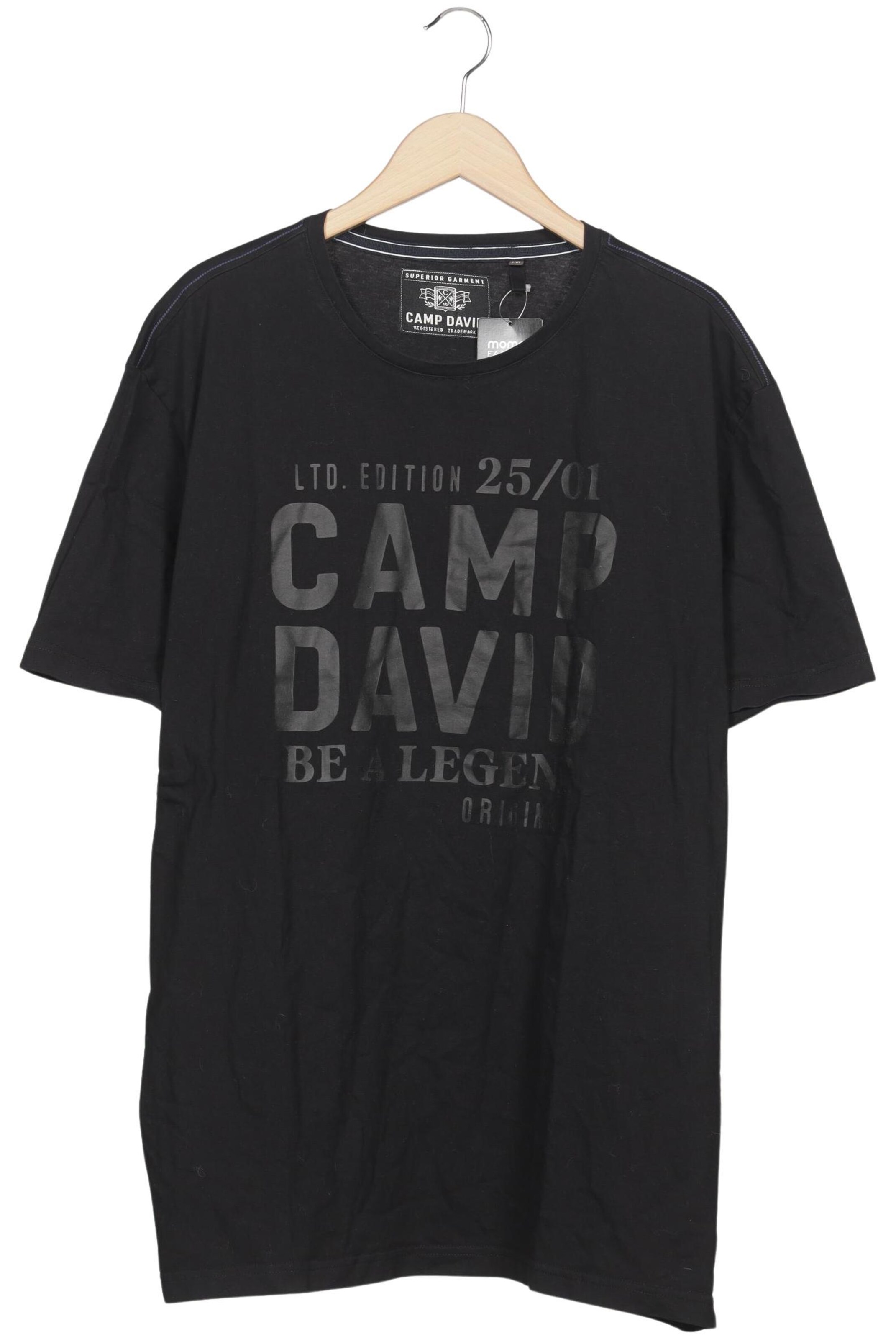 CAMP DAVID Shirt in 4XL in Black: front