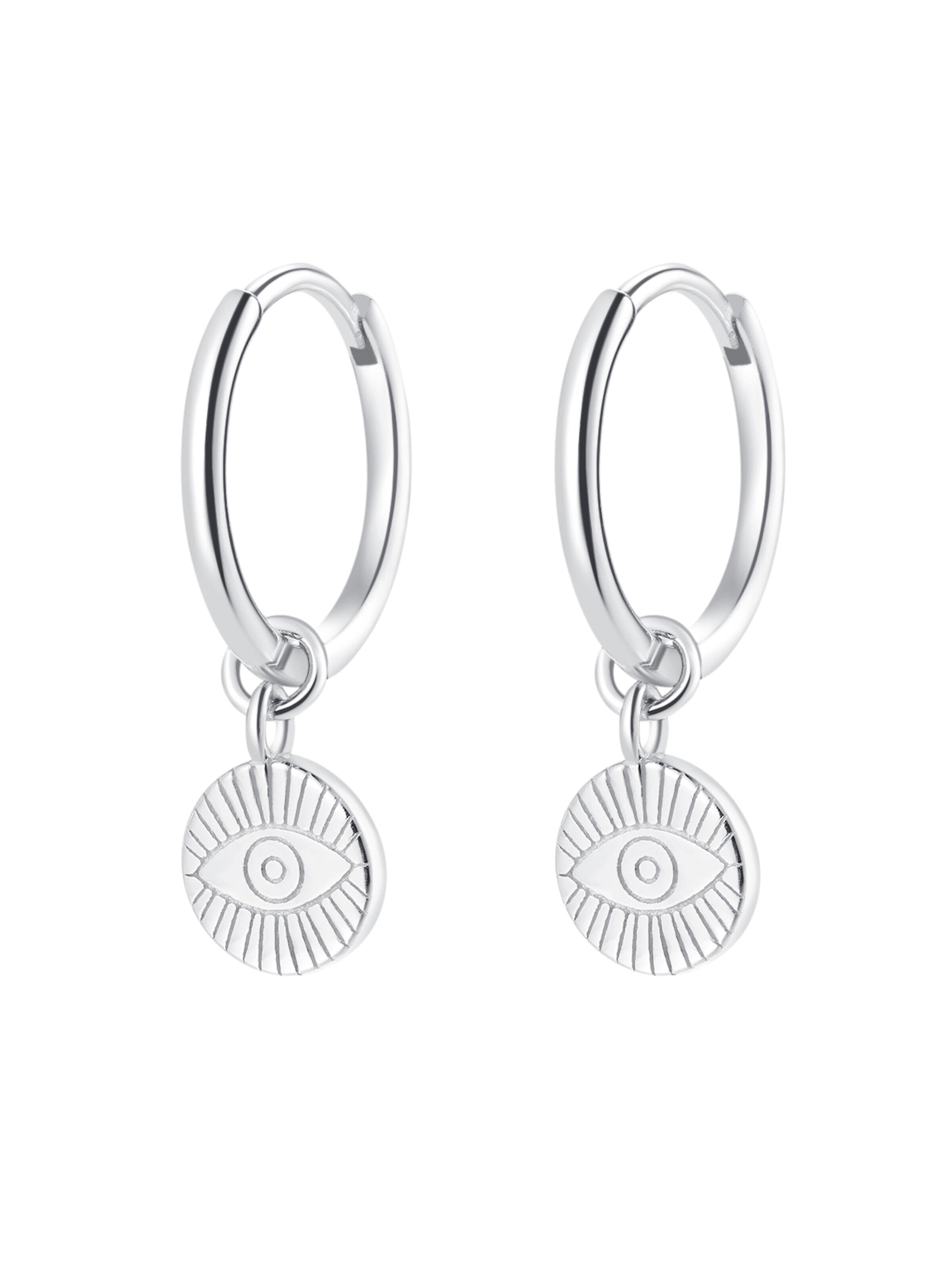 Hey Happiness Ohrringe 'Evil Eye'‌‌‌‌‌‌‌ in Silber