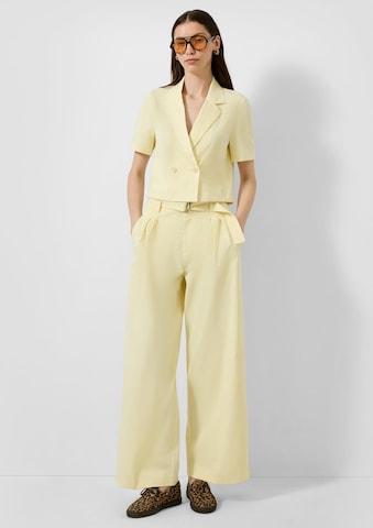 QS Wide Leg Hose in Gelb