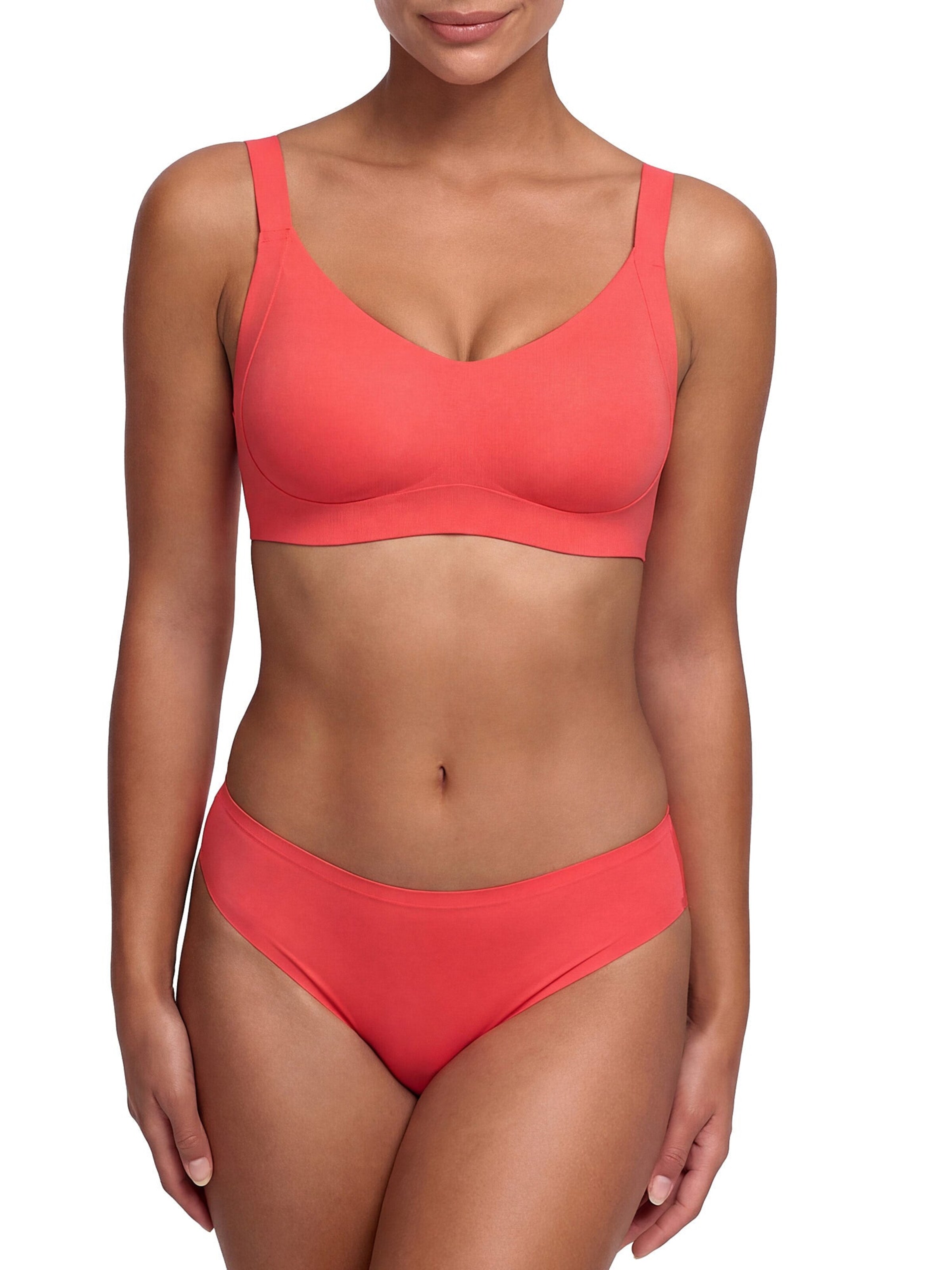cfab by creamy fabrics Push-up Bra 'Seamless Compact Push-Up BH' in Orange