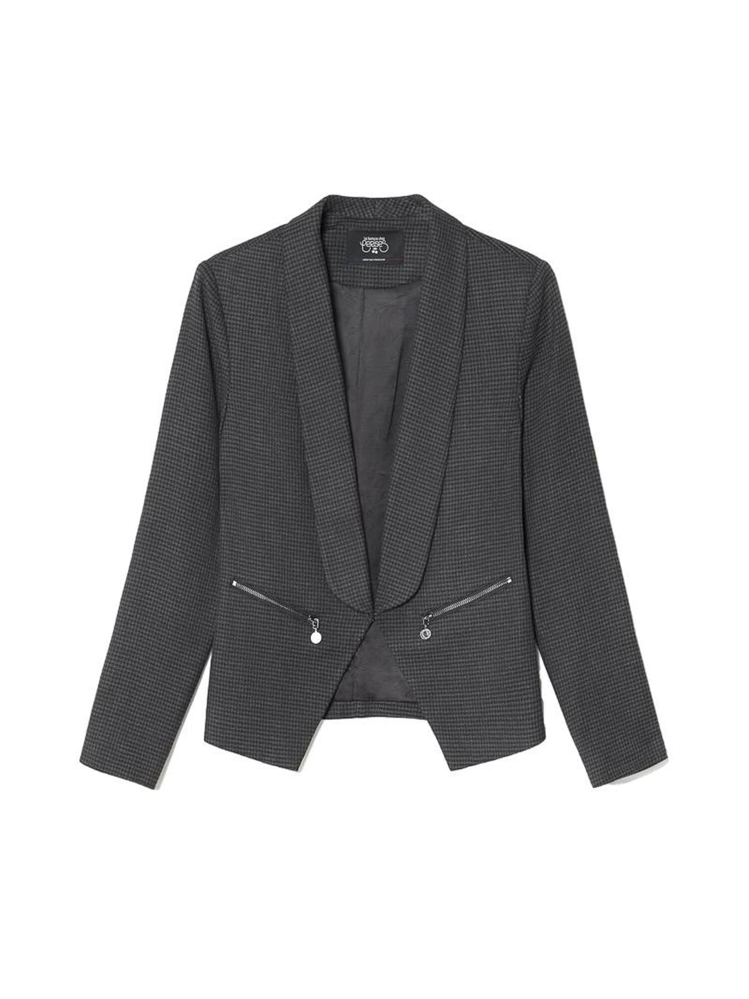 Le Temps Des Cerises Blazers 'HELMIE' in de kleur Grijs / Antraciet, Productweergave