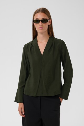 SOAKED IN LUXURY - Blusa 'Leodora ' en verde: frente