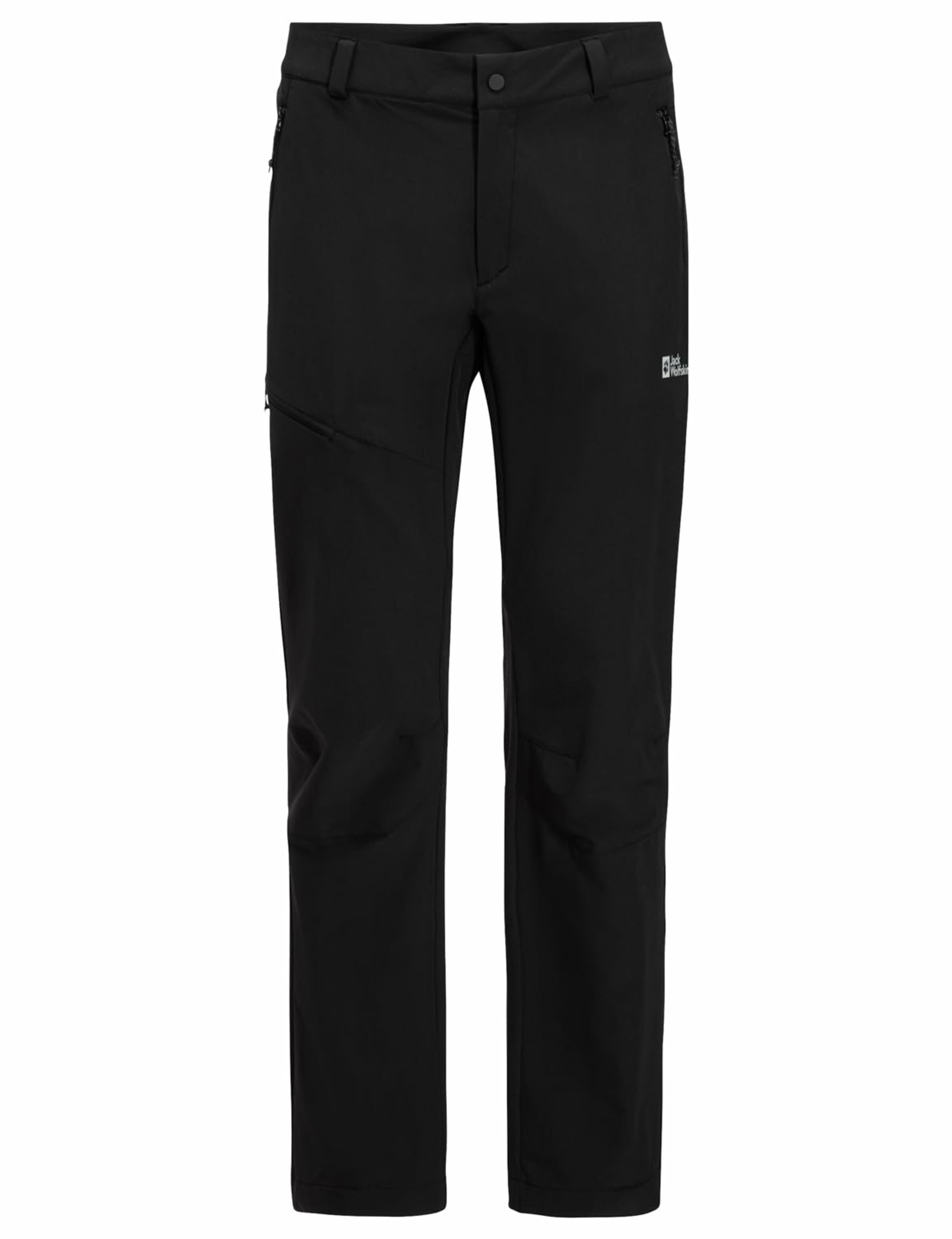 JACK WOLFSKIN Regular Outdoor trousers in Black: front