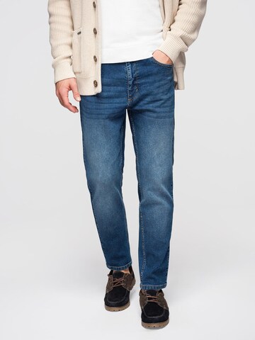 Ombre Regular Jeans in Blau: Vorderseite