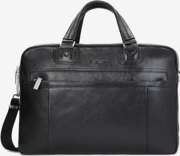 Kazar Laptop Bag in Black: front
