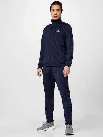 ADIDAS SPORTSWEAR Trainingspak 'Linear Logo' in Blauw: voorkant