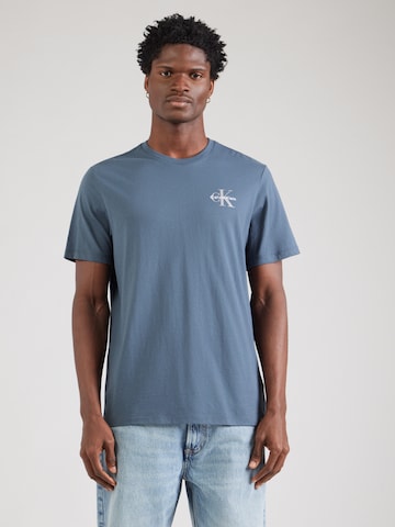 T-Shirt Calvin Klein Jeans en bleu : devant