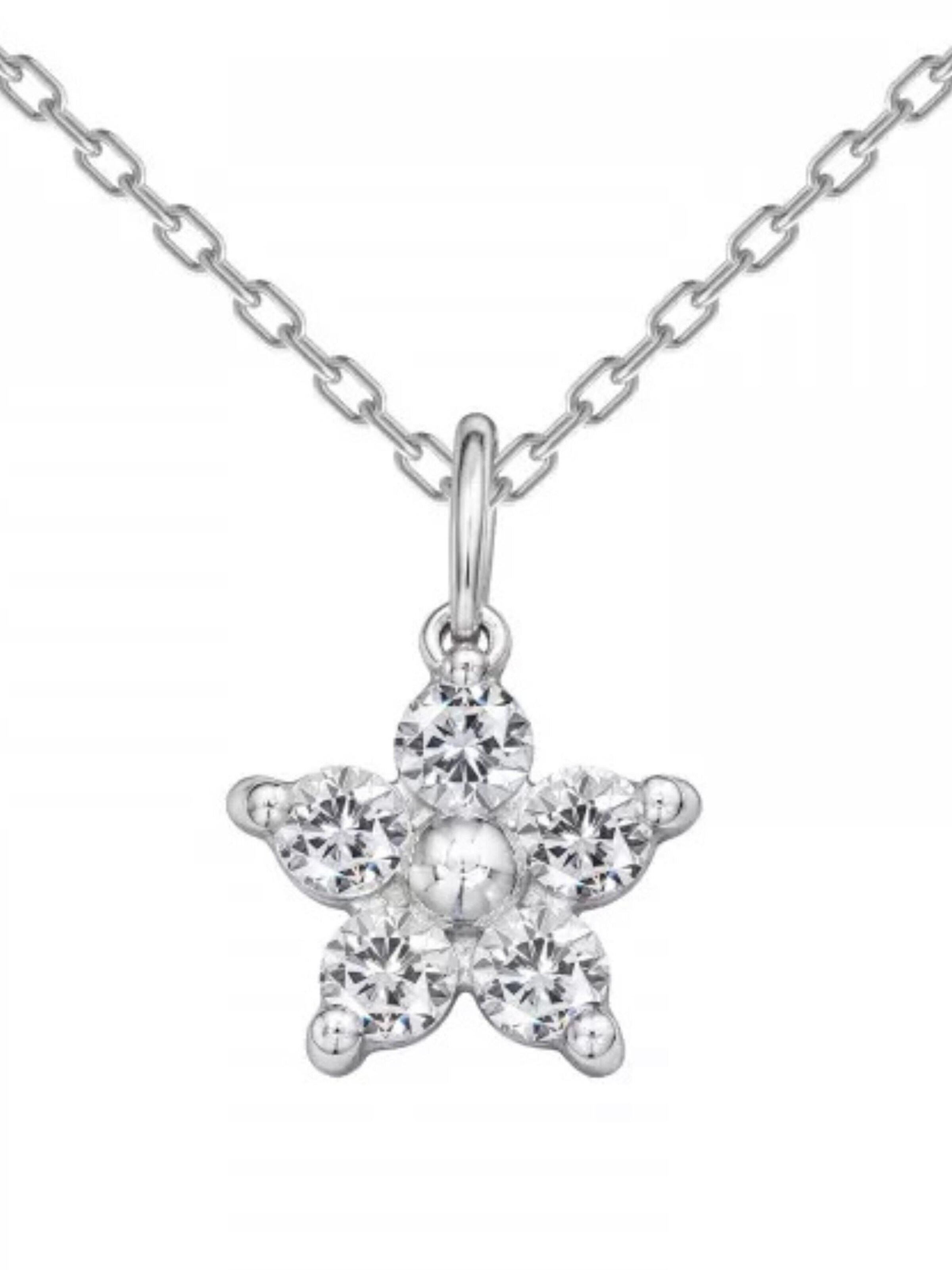 Chaîne 'Flower Sterling Silver Necklace' Maxte en argent