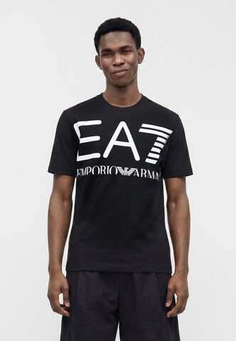 EA7 Emporio Armani Funkcionalna majica | črna barva: sprednja stran