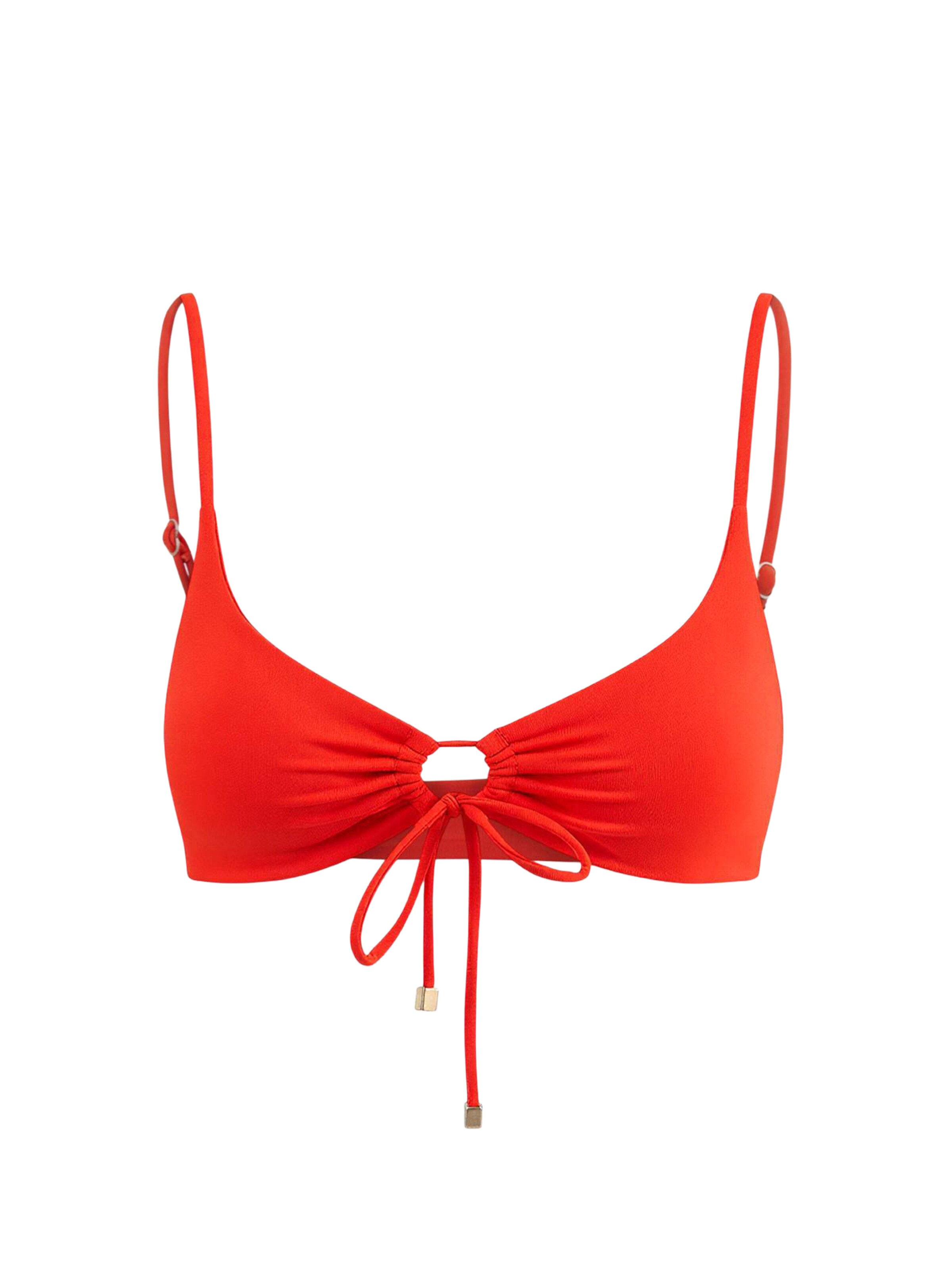 Trendyol Triangel Bikinitop in Rood: voorkant