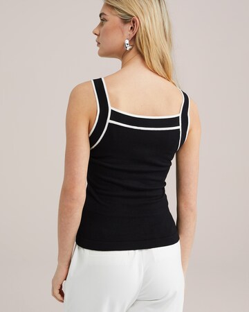 WE Fashion Gebreide top in Zwart