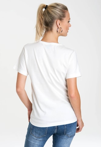 LOGOSHIRT Shirt 'Langstrumpf – Pirat' in White