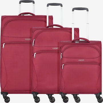 D&N Suitcase Set in Red: front