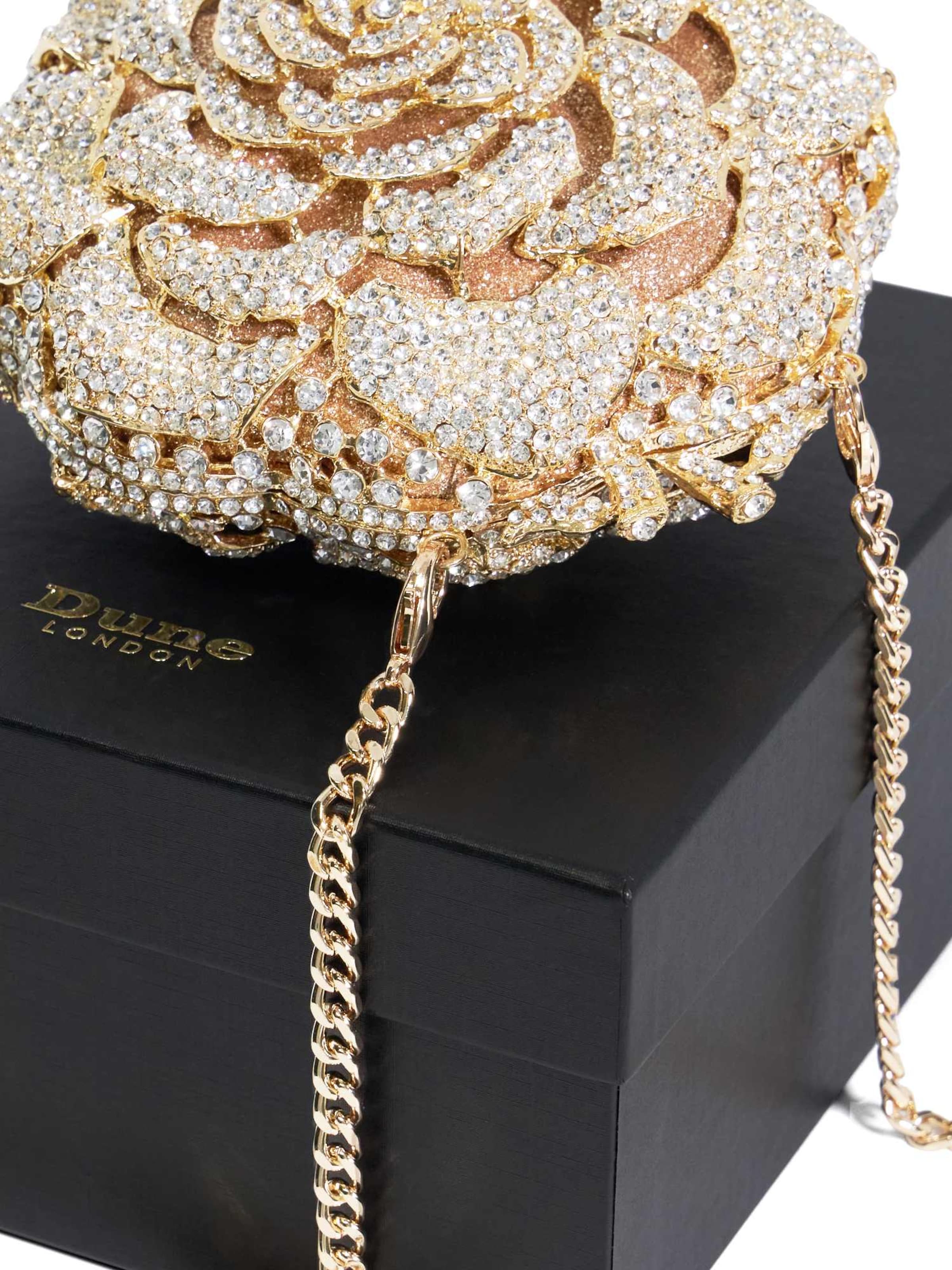 Dune LONDON Clutch 'BLING' in Gold