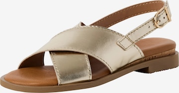 Tamaris Sandaal in Beige: voorkant
