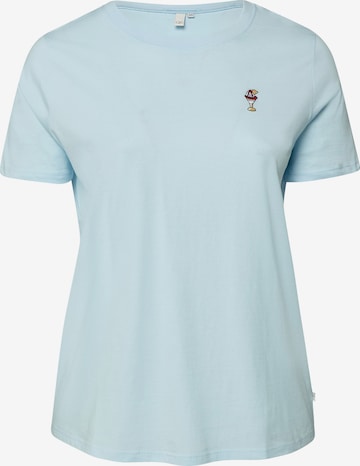 T-shirt QS en bleu : devant