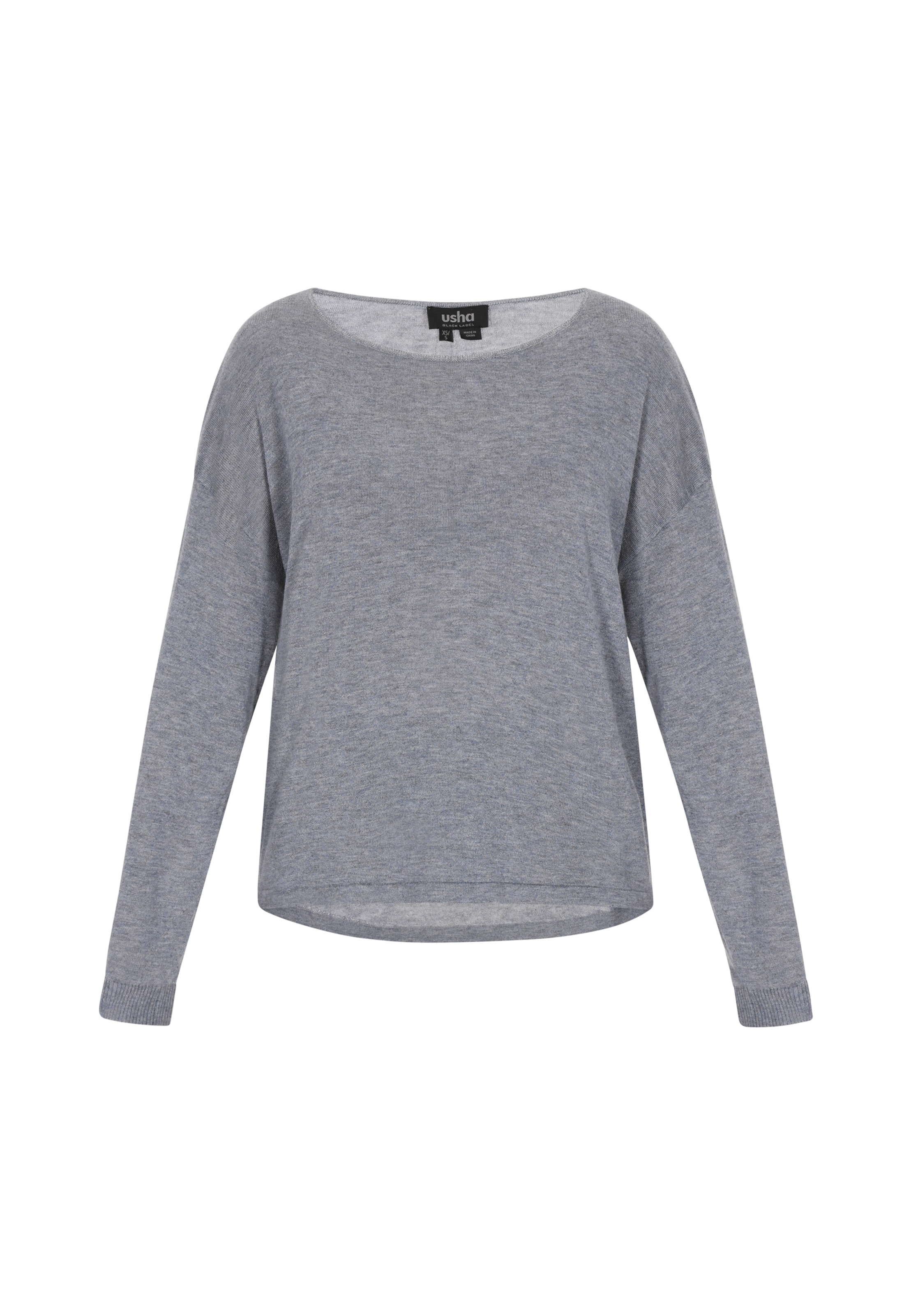 usha BLACK LABEL Trui in Grijs: voorkant