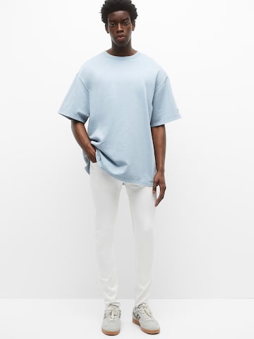 Regular Jean Pull&Bear en blanc : devant