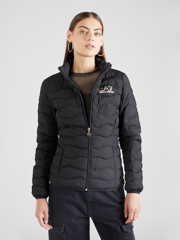 EA7 Emporio Armani Winter Jacket in Black: front