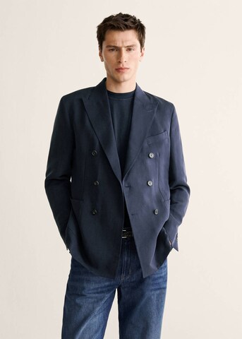 MANGO MAN Slim fit Suit Jacket 'Wave' in Blue: front