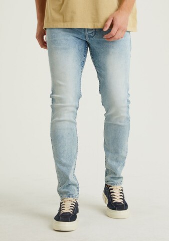 CHASIN' Slim fit Jeans 'Carter Bleach' in Blue: front